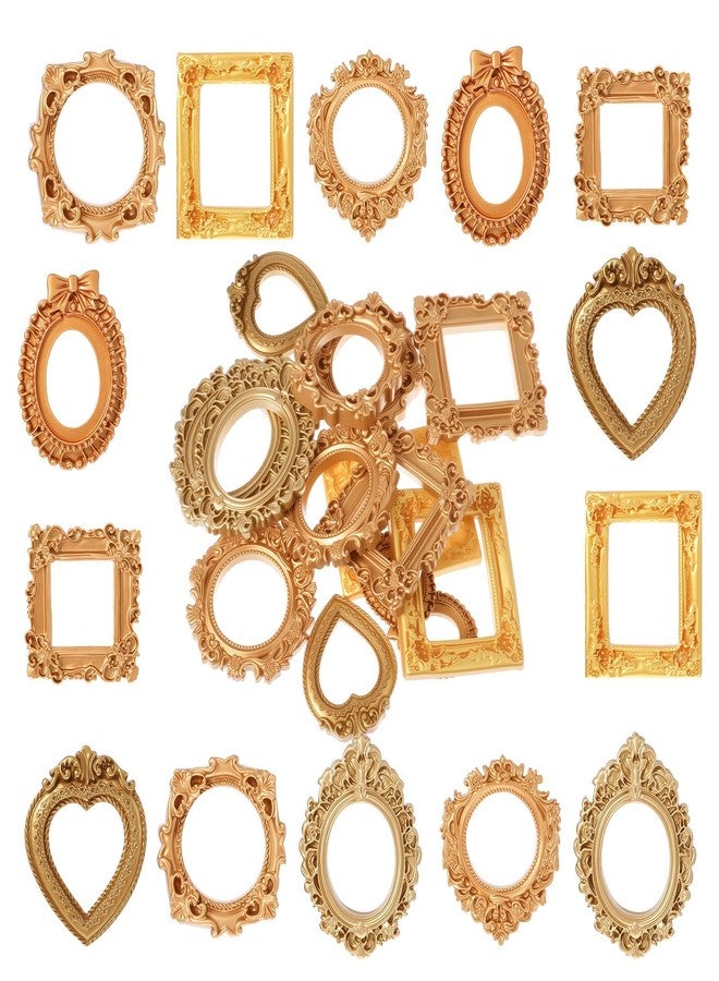 سكويشي مجموعة إطارات صور صغيرة مرنة مكونة من 14 قطعة، إطارات صور عتيقة، إطارات صغيرة من الراتنج لتزيين المنزل، مشاريع يدوية، زينة حفلات، دعائم تصوير، عرض مجوهرات، تعليق على الحائط - Image 1